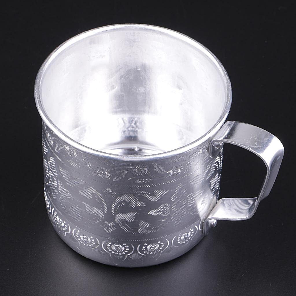 Xiaojikuaipao Thailand Carved Flower Tin Cup Mug | Exquisite